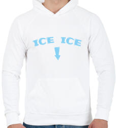 printfashion Ice ice baby - Kismama - Férfi kapucnis pulóver - Fehér (7054068)