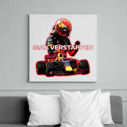printfashion Max Verstappen - Vászonkép - Fehér (7077042)