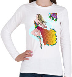 printfashion Táncosnő - Női hosszú ujjú póló - Fehér (14671953)