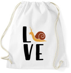 printfashion Love - csiga - Sportzsák, Tornazsák - Fehér (13406551)