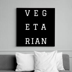 printfashion Vegetarian - Vászonkép - Fekete (6643620)