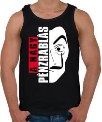 printfashion La Casa de Papel - A nagy pénzrablás - Money Heist - Férfi atléta - Fekete (5794169)