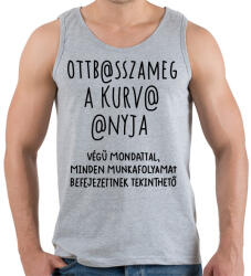 printfashion Ott basszameg a kurva anyja! - Férfi atléta - Sport szürke (16603514)