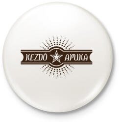 printfashion kezdo-apuka-brown - Kitűző, hűtőmágnes - Fehér (3076709)