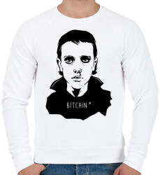 printfashion Stranger Things Eleven - Férfi pulóver - Fehér (3729435)