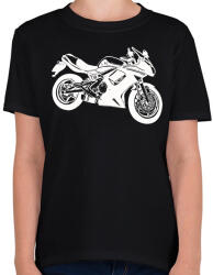 printfashion borifehér - Gyerek póló - Fekete (2892889)