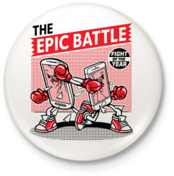 printfashion Korrekt csata - Kitűző, hűtőmágnes - Fehér (3073977)