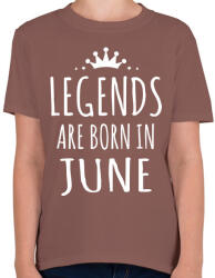 printfashion A legendák júniusban születnek - Gyerek póló - Mogyoróbarna (247175)