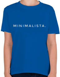 printfashion Minimalista, fehér - Gyerek póló - Királykék (14218635)