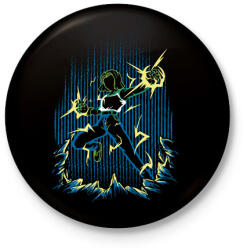 printfashion androide - Kitűző, hűtőmágnes - Fekete (12481979)