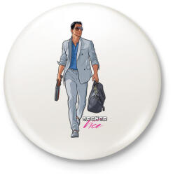 printfashion Sterling Archer - Kitűző, hűtőmágnes - Fehér (3083205)