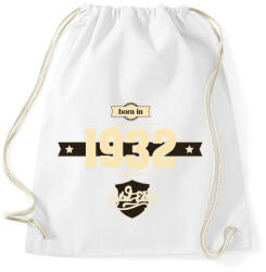 printfashion born-in-1932-cream-choco - Sportzsák, Tornazsák - Fehér (617611)