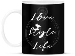 printfashion love style life - Bögre - Fekete (1875504)