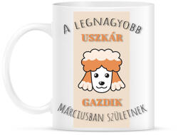 printfashion A legnagyobb gazdi - Uszkár - hónappal - Bögre - Fehér (6301496)