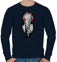 printfashion Einstein - Férfi pulóver - Sötétkék (5520137)