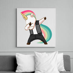 printfashion Punk unikornis - Vászonkép - Fehér (13095583)