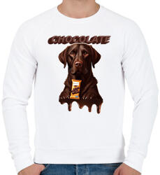 printfashion Csoki labrador - Férfi pulóver - Fehér (15330846)