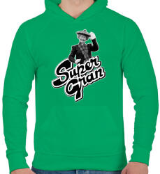 printfashion Szupernagyi - Retro TV sorozat 80's - Férfi kapucnis pulóver - Zöld (1133714)