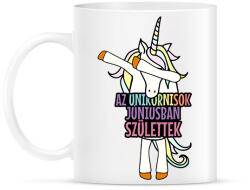 printfashion Unikornis szülinap június - Bögre - Fehér (1928792)