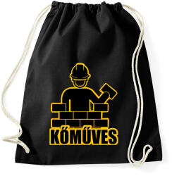printfashion kőműves - Sportzsák, Tornazsák - Fekete (7558594)