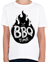 printfashion BBQ time - Gyerek póló - Fehér (5093901)