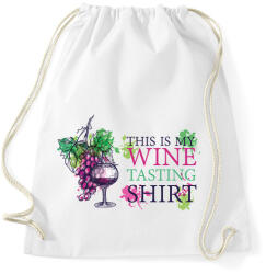printfashion WWine tasting shirt - Sportzsák, Tornazsák - Fehér (7302823)