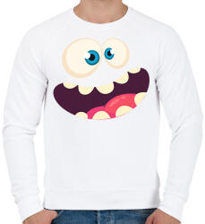 printfashion Vigyorgó fej - Férfi pulóver - Fehér (6539054)