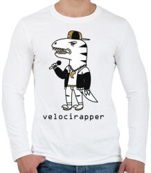 printfashion Dínó veloci - rapper_ - Férfi hosszú ujjú póló - Fehér (4131632)