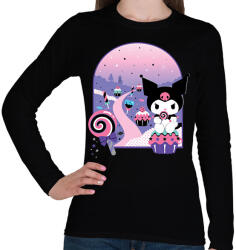 printfashion kuromi cupcake - Női hosszú ujjú póló - Fekete (14982940)