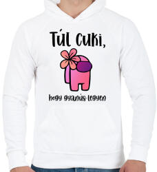 printfashion Among Us - Túl cuki, hogy gyanús legyen - Férfi kapucnis pulóver - Fehér (5772499)