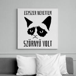 printfashion Egyszer nevettem, szörnyű volt - Vászonkép - Fehér (6633688)