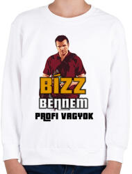 printfashion bízz bennem profi vagyok - Gyerek pulóver - Fehér (2009794)