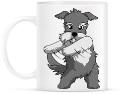 printfashion Schnauzer floss dance - Bögre - Fehér (1422058)