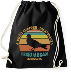 printfashion Legjobb galambász - Hónappal - Sportzsák, Tornazsák - Fekete (11674871)