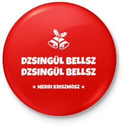 printfashion JINGLE BELLS - Kitűző, hűtőmágnes - Piros (10741893)