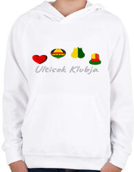 printfashion Ultisok Klubja logo - Gyerek kapucnis pulóver - Fehér (7449836)