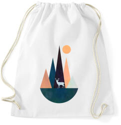 printfashion Szarvas és hegyek - Sportzsák, Tornazsák - Fehér (5239230)