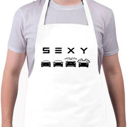printfashion Sexy Tesla - Kötény - Fehér (14795665)