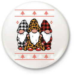 printfashion Gnóm karácsony - Kitűző, hűtőmágnes - Fehér (14613463)
