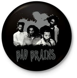 printfashion BAD BRAINS-GRAY - Kitűző, hűtőmágnes - Fekete (6096649)