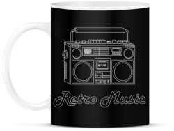printfashion retro music - Bögre - Fekete (15179689)