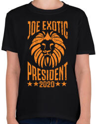 printfashion Joe Exotic elnök 2020 - Gyerek póló - Fekete (2628553)