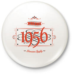 printfashion since-1956-red-black - Kitűző, hűtőmágnes - Fehér (3076502)