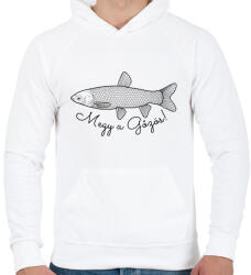 printfashion Megy a gozos - Férfi kapucnis pulóver - Fehér (5227882)