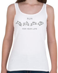 printfashion Run for your life - Női atléta - Fehér (6293725)