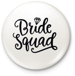 printfashion Bride Squad - Kitűző, hűtőmágnes - Fehér (3089051)