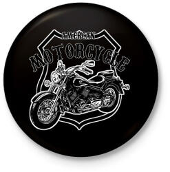 printfashion american motorcycle - Kitűző, hűtőmágnes - Fekete (11595568)