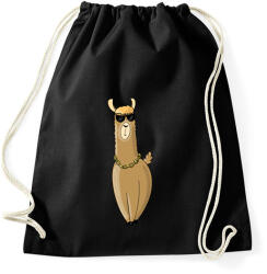 printfashion Boss Lama - Sportzsák, Tornazsák - Fekete (2384239)