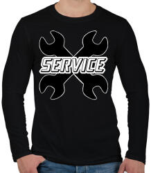 printfashion Service - Férfi hosszú ujjú póló - Fekete (7038868)