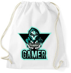 printfashion Gamer koponya - Sportzsák, Tornazsák - Fehér (4657756)